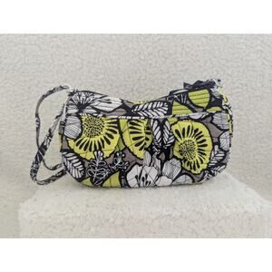 Vera Bradley Frannie Small Crossbody in "Citron" Pattern Yellow Gray White Black
